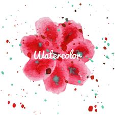 Pink Flower Splash Watercolor Hand Drawn Background Stock Photos Pink Flower Splash Watercolor Hand Drawn Background Stock Photos