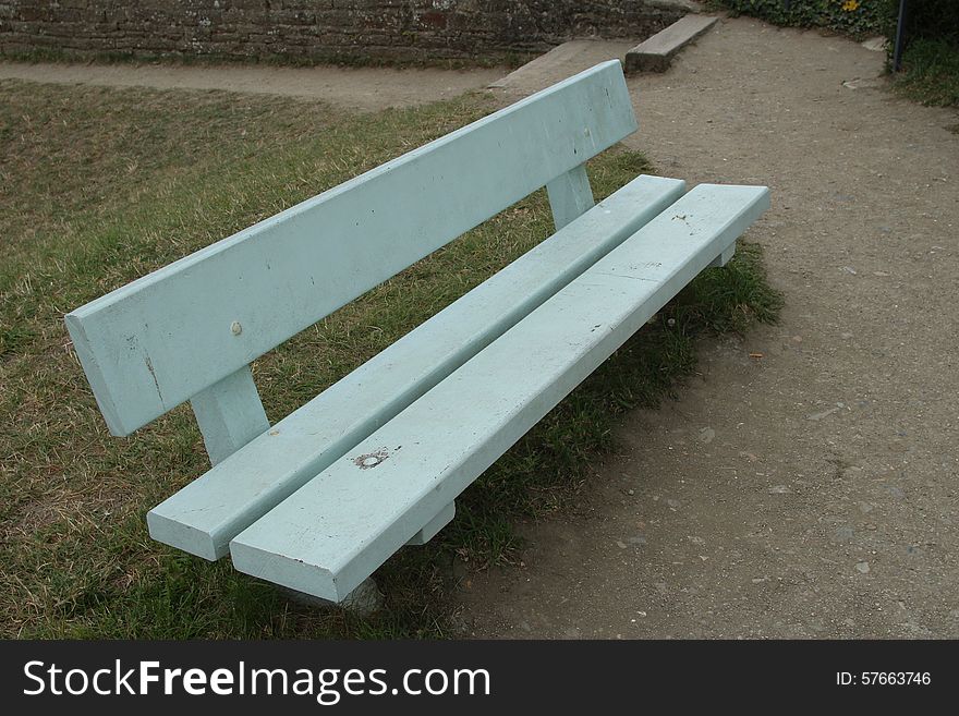 White Painted Wooden Bench