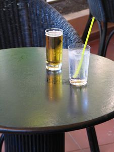 Drinks On A Table Stock Photos Drinks On A Table Stock Photos
