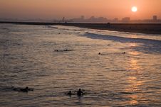 Sunset At Seal Beach Royalty Free Stock Photos Sunset At Seal Beach Royalty Free Stock Photos
