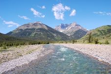 Riverbank And Mountains Stock Image Riverbank And Mountains Stock Image