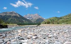 Riverbank And Mountains Stock Images Riverbank And Mountains Stock Images