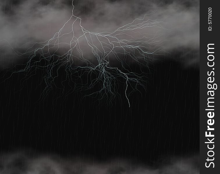 Computer rendered lightning background illustration