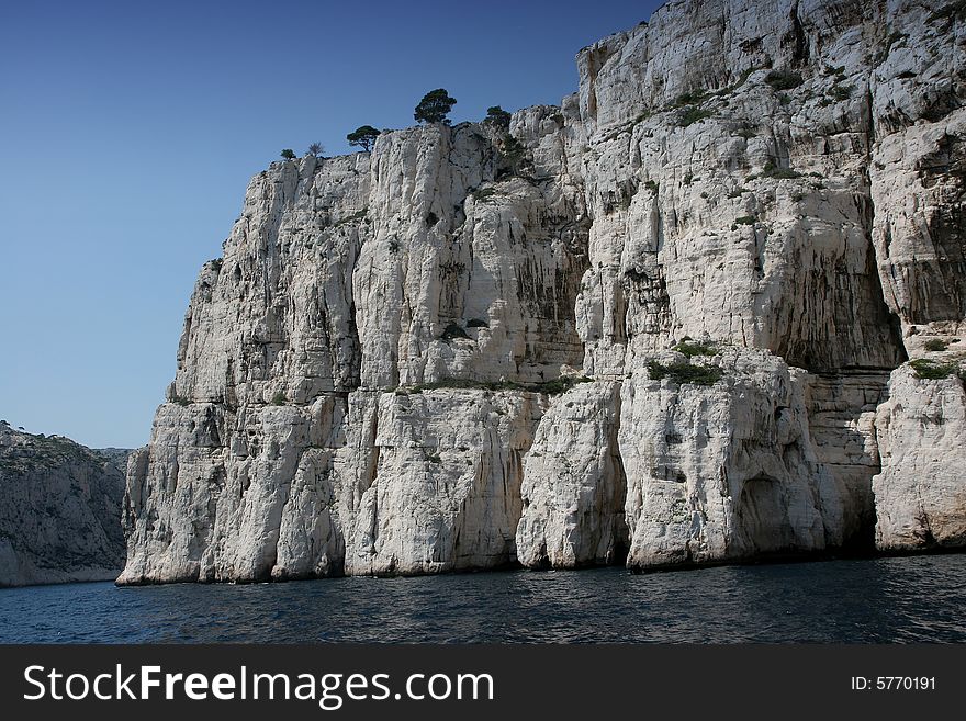 Calanques coastline near Marseille on French Riviera, france, cliffs. Calanques coastline near Marseille on French Riviera, france, cliffs