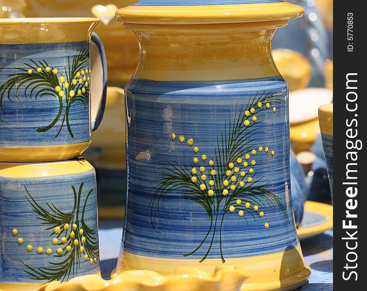 Colourful ceramics on the French Riviera