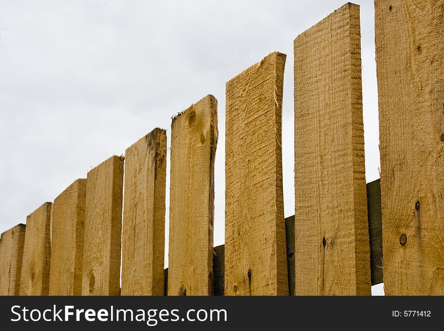 Wooden Fence. Sharpness On Foregrounds