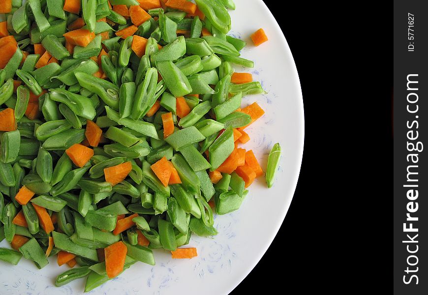 Fresh pieces of vegetables ready to cook