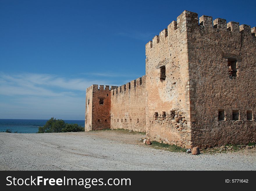 Old greek castle in Crete, Greece