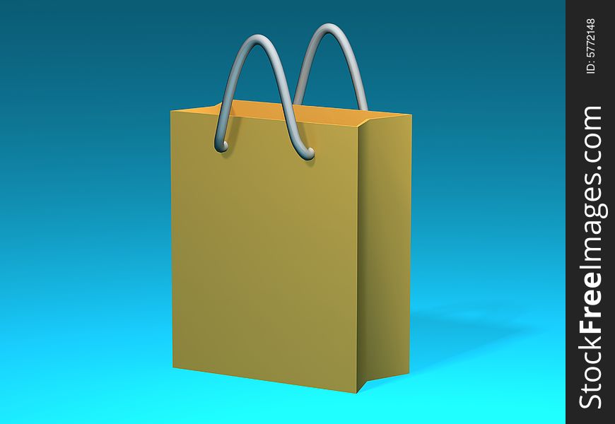 3d packet as symbol of sale, shopping