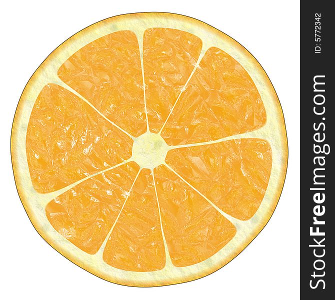 Orange texture on white,  suits for duplication of the background, illustration