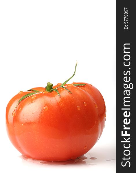 Fresh tomato isolated on white background