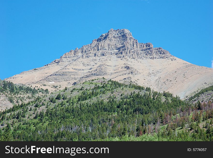 Rocky mountians and hillside grassland in waterton lakes national park, alberta, canada. Rocky mountians and hillside grassland in waterton lakes national park, alberta, canada