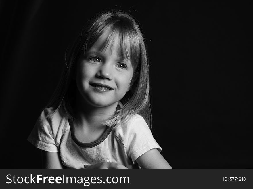 Portrait of a 4 year old girl. Portrait of a 4 year old girl