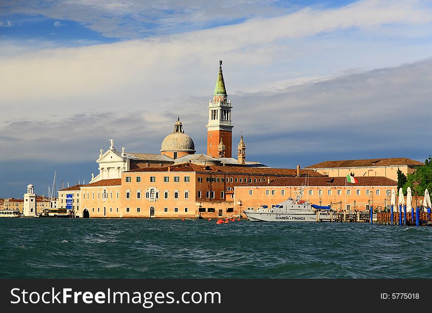 The scenery of Venice from a boat tour