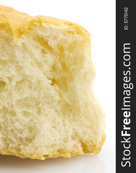 Fresh bread chunk on white background. Fresh bread chunk on white background