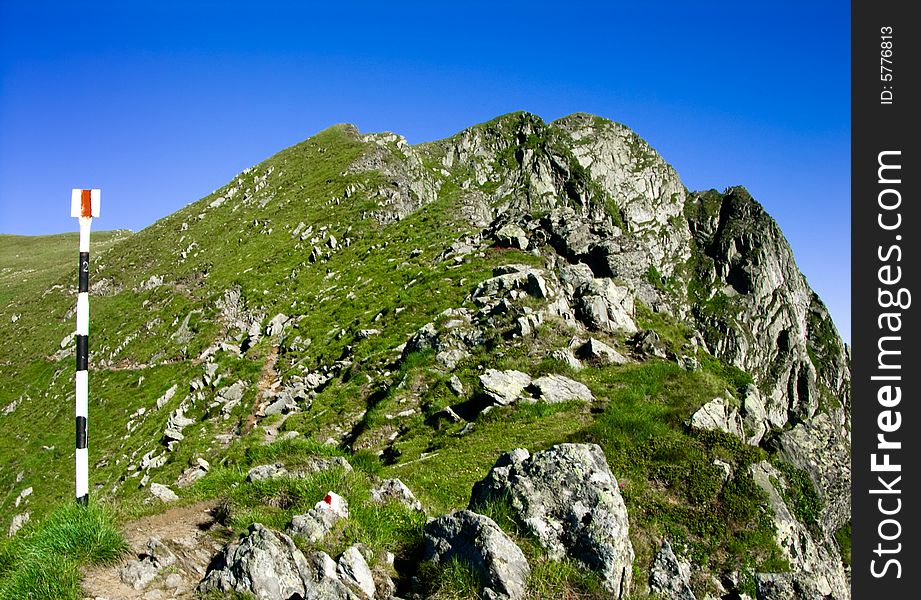 Mountain ridge in Romania