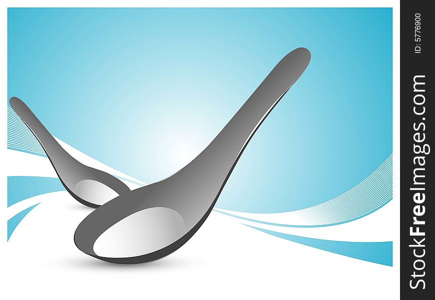 the spoons on swirly background
