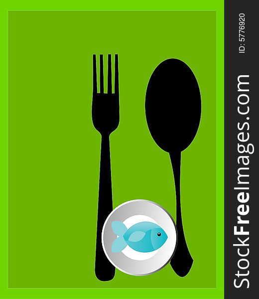 Nonveg food in plate on abstract background