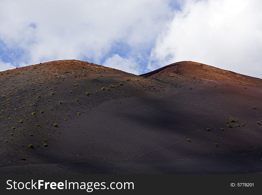 Volcanic hills at Timanfaya national park