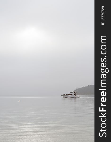 Fishing boat on a gray day