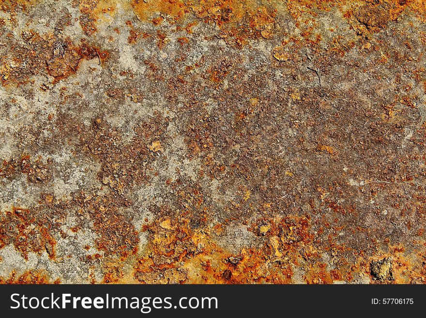 Texture of old and rusty metal plate