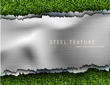 Metal Background With Shadows And Grass Stock Photo Metal Background With Shadows And Grass Stock Photo