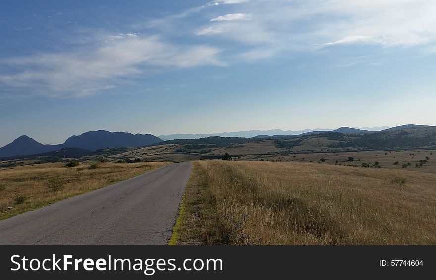 Croatia Udbina View Of Velebit And Old Road