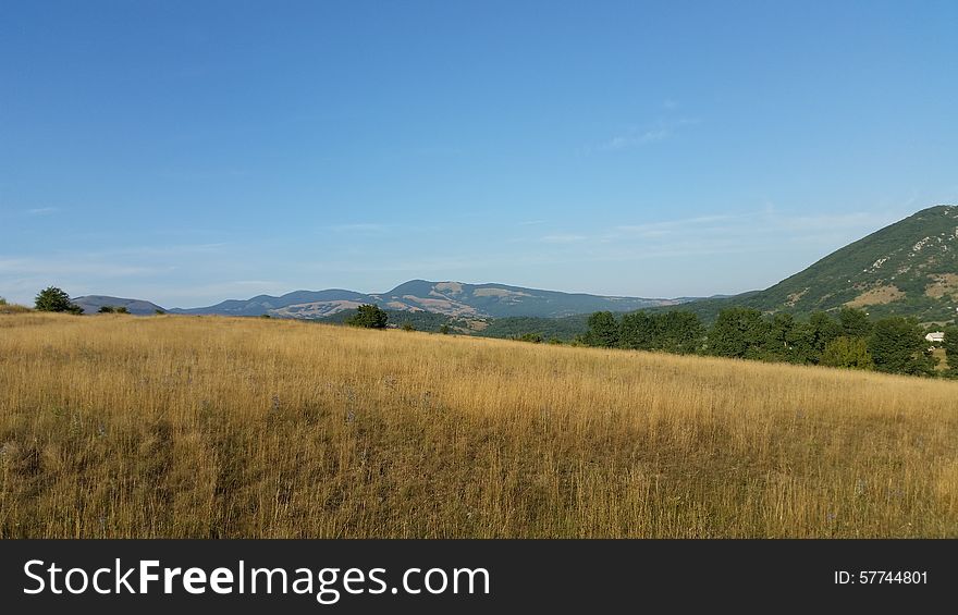 Distant view of the mountains pljesevica. Distant view of the mountains pljesevica