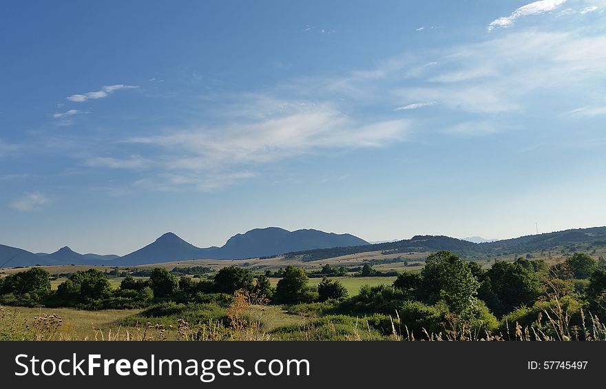 View from the north to komić. View from the north to komić