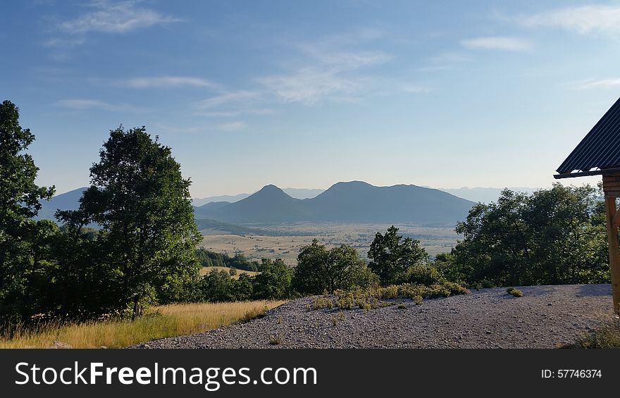 View of the Velebit mountain and troura. View of the Velebit mountain and troura