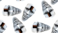Many Open Heads Tile Pattern Background 5 Royalty Free Stock Image Many Open Heads Tile Pattern Background 5 Royalty Free Stock Image