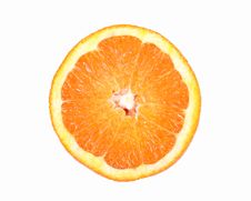 Orange Slice Isolated On White Royalty Free Stock Photo