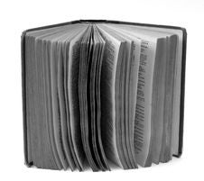 Black & White Old Book Stock Photo