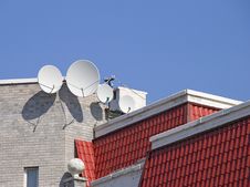 Satellite Aerials Royalty Free Stock Photography Satellite Aerials Royalty Free Stock Photography