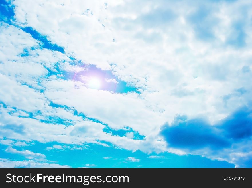 Blue sky with clouds