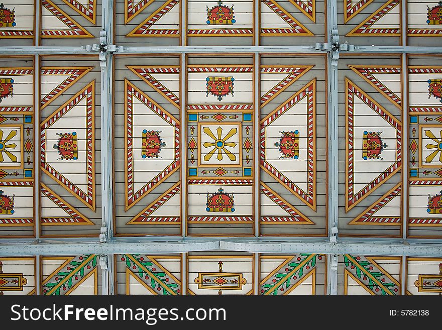 Roof decoration of Industrial Palace built in 1871 in Prague.