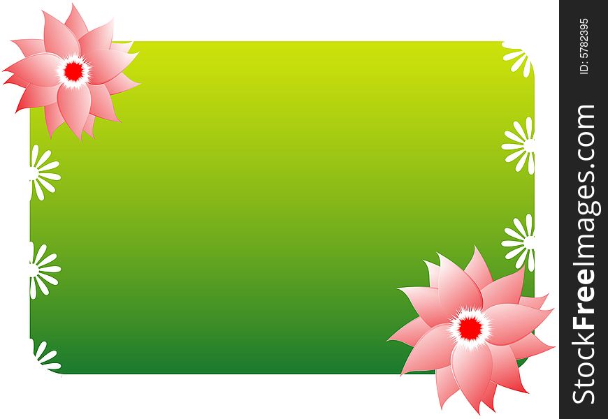 Many flowers on a floral background