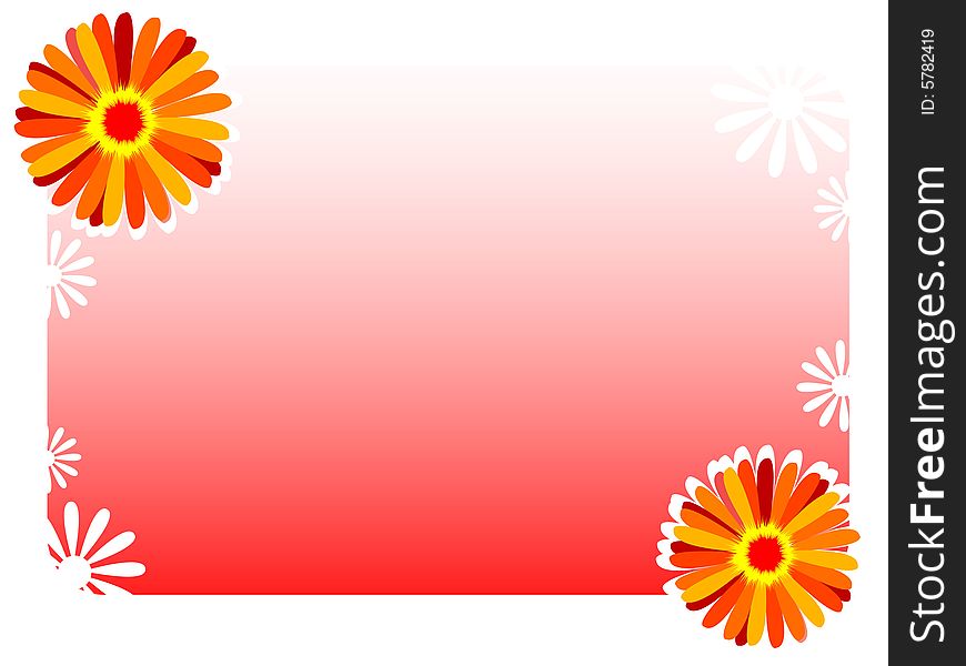 Flower On Gradient Background