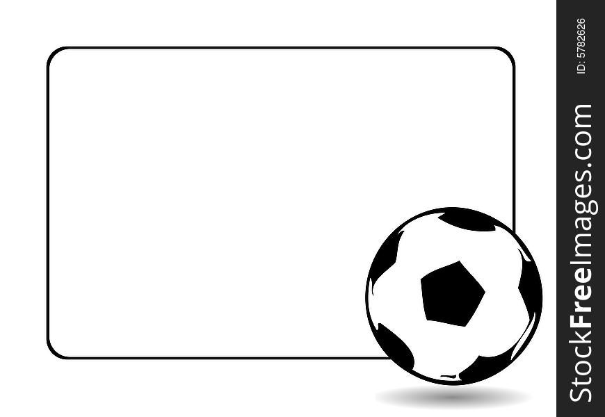 Soccer ball on a text background. Soccer ball on a text background