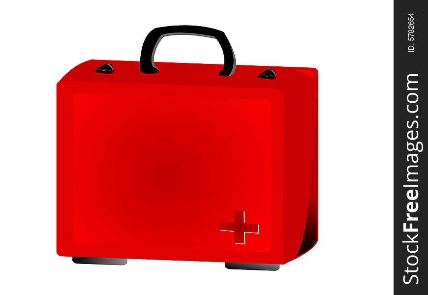 Medical bag on isolated background