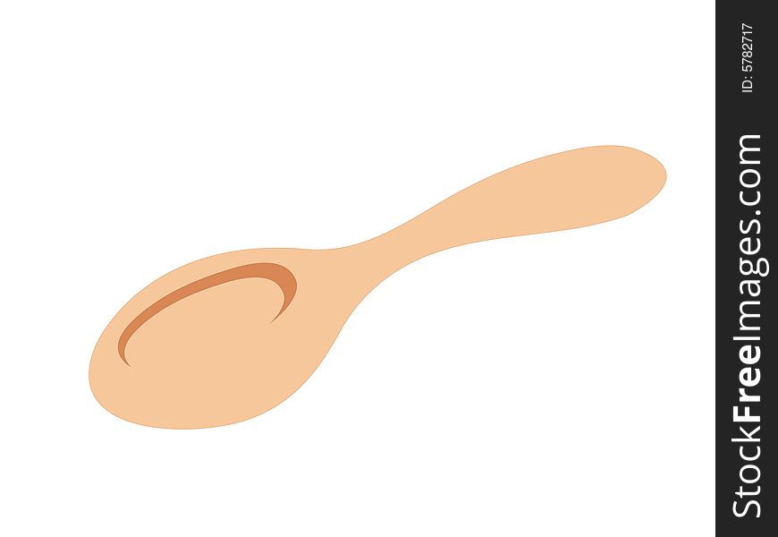 Kid spoon on isolated background