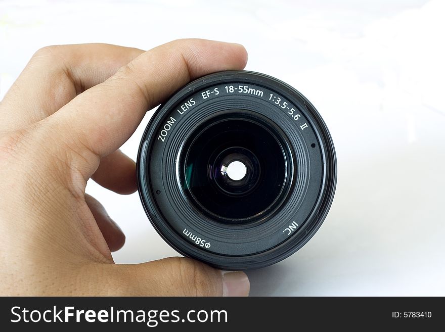 Lens Held By Hand