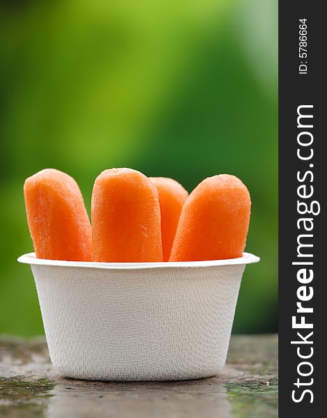 Organic peeled carrots