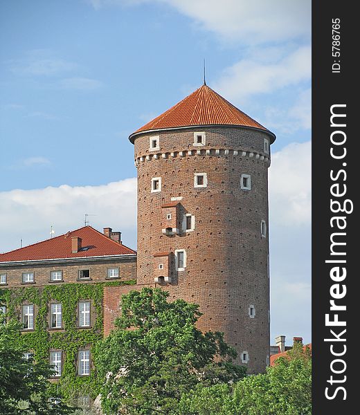 Wawel castle in Krakow by river Wisla. Wawel castle in Krakow by river Wisla