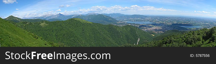 Montains panorama in Italian winter. Montains panorama in Italian winter