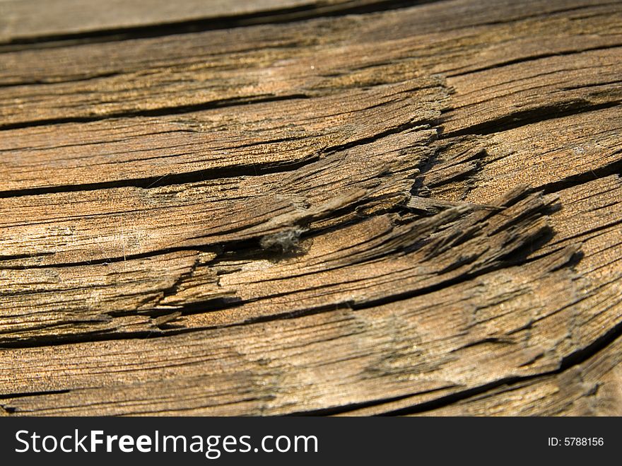 The old weathered wood close up. The old weathered wood close up