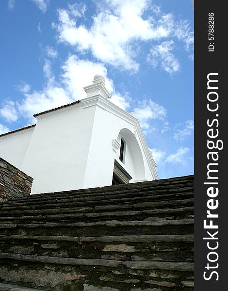 Perspective from old and typical church in monsaraz - alentejo - portugal