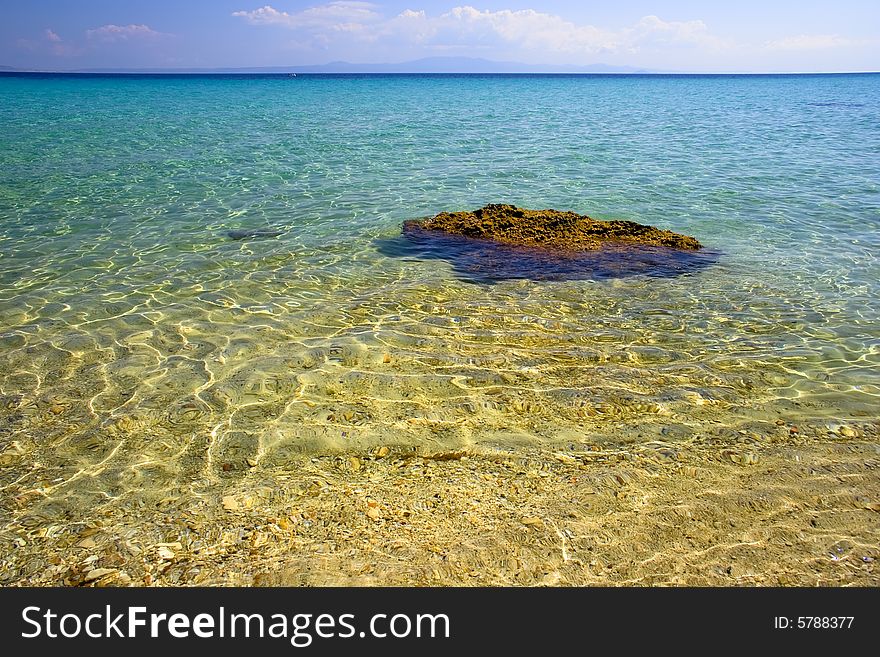 Gorgeous beach in summertime in Greece. Gorgeous beach in summertime in Greece