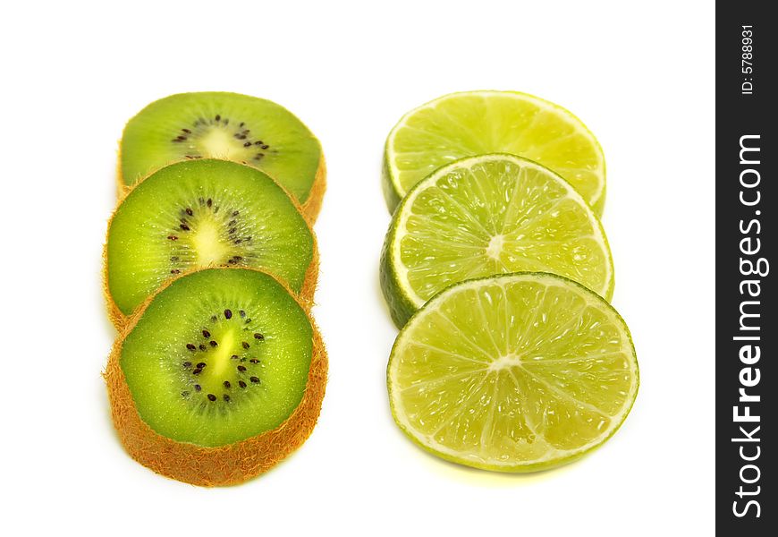 Kiwi And Lime Slices