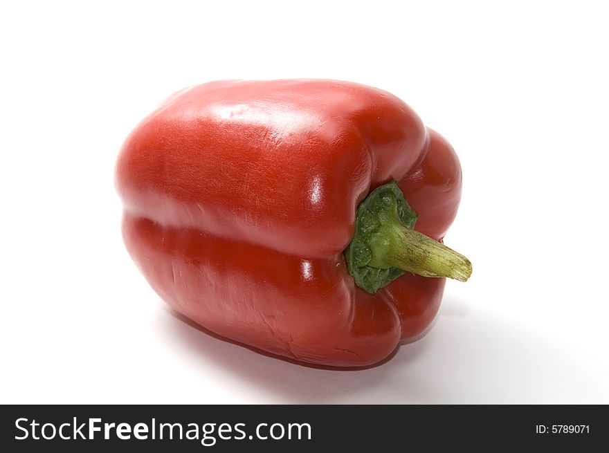 Red bell pepper isolated on white. Red bell pepper isolated on white